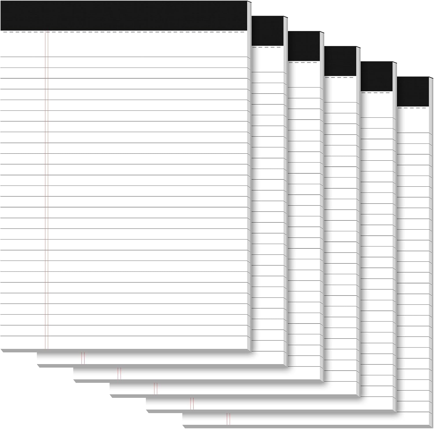PINJINGPRO Legal Pads 8.5 x 11 - 6 Pack Wide Ruled Notebooks