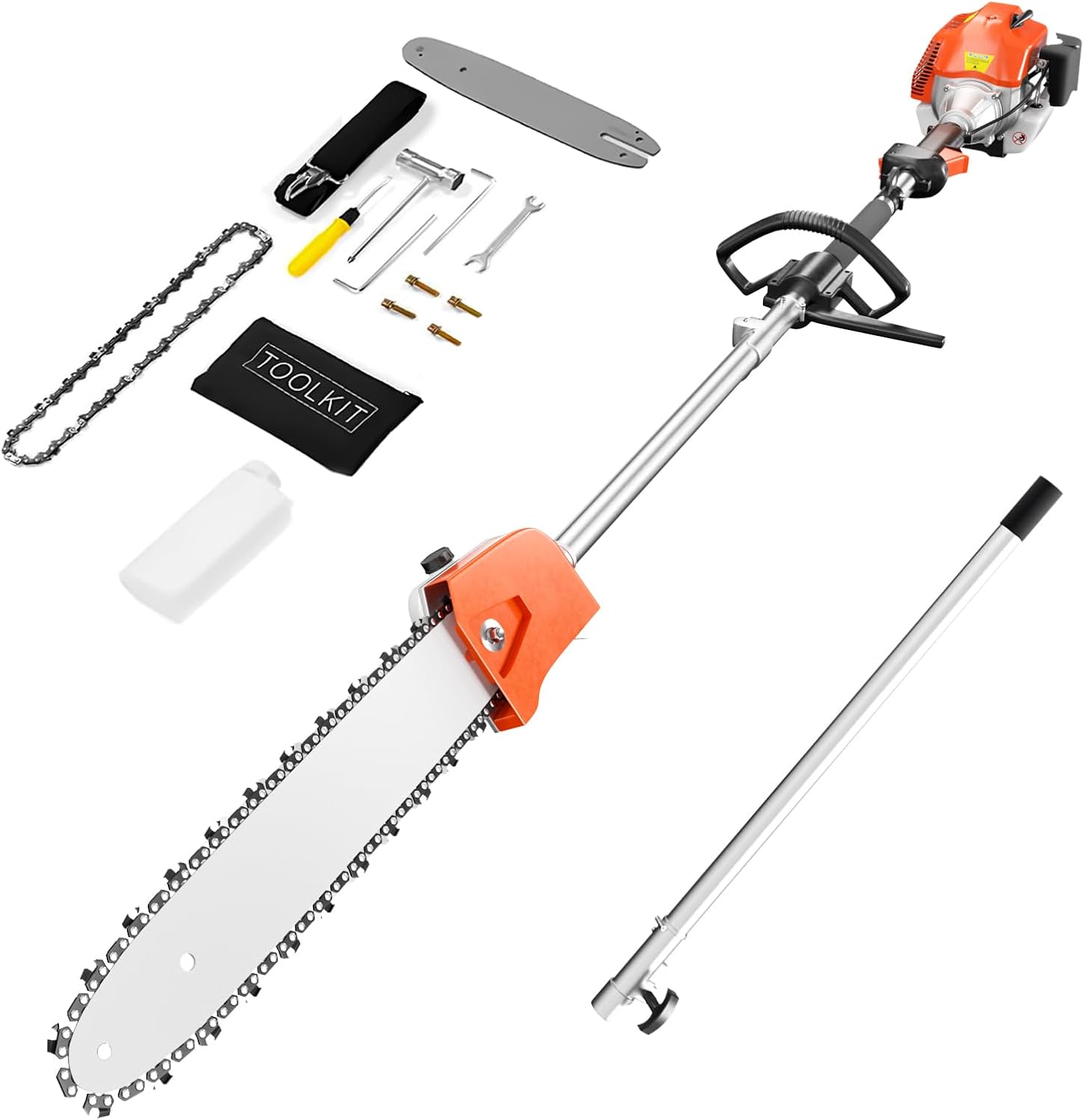 48CC Gas Powered Pole Saw for Tree Trimming & Pruning Tasks