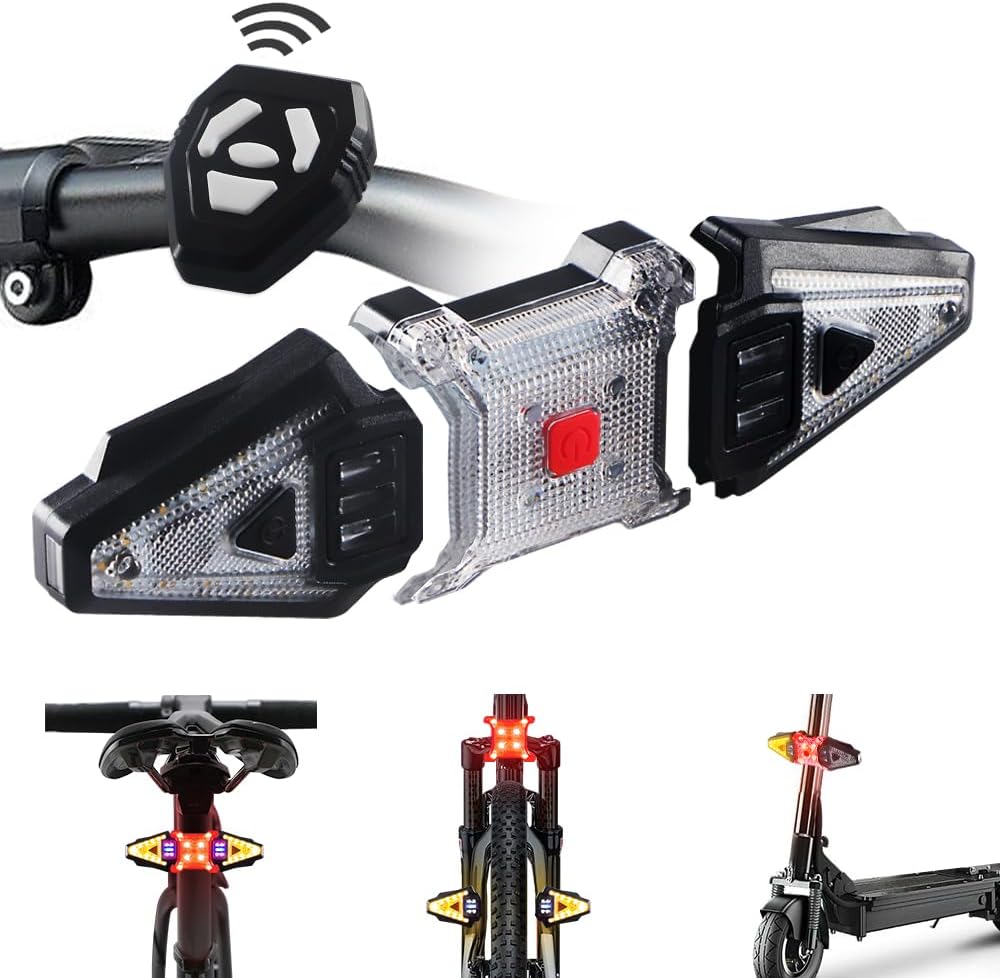 5 PCS Bike Tail Light with Turn Signals for Safety and Visibility