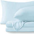 BEDELITE Flannel Sheets Full Size Blue - Super Soft Fleece Set