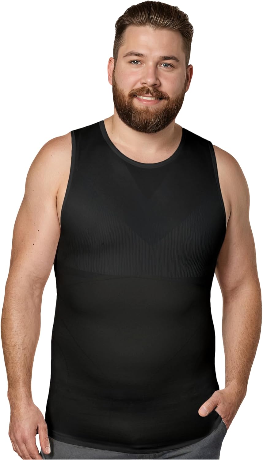 Gynecomastia Compression Tank Top for Men - Slimming Body Shaper