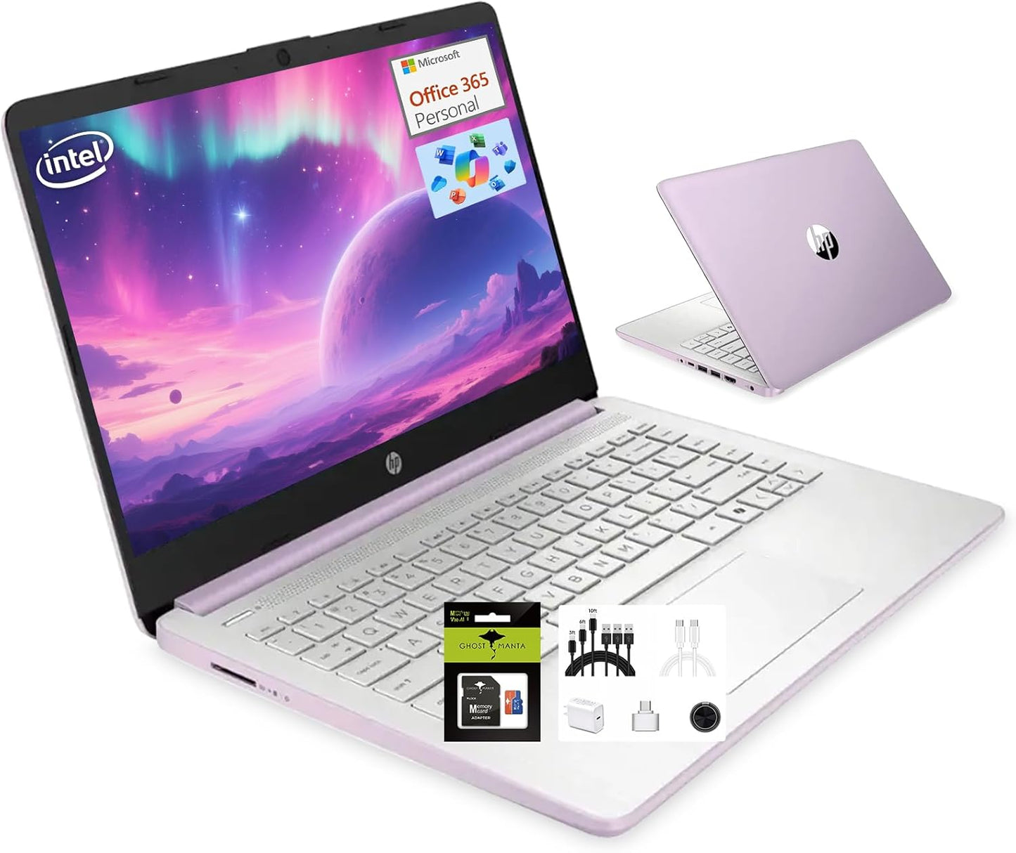 HP 14 Student Laptop with Quad Core Intel Processor and AI