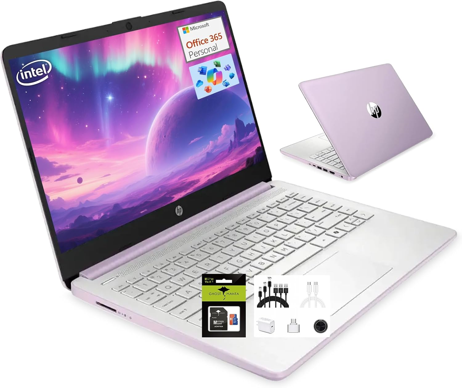 HP 14 Student Laptop with Quad Core Intel Processor and AI