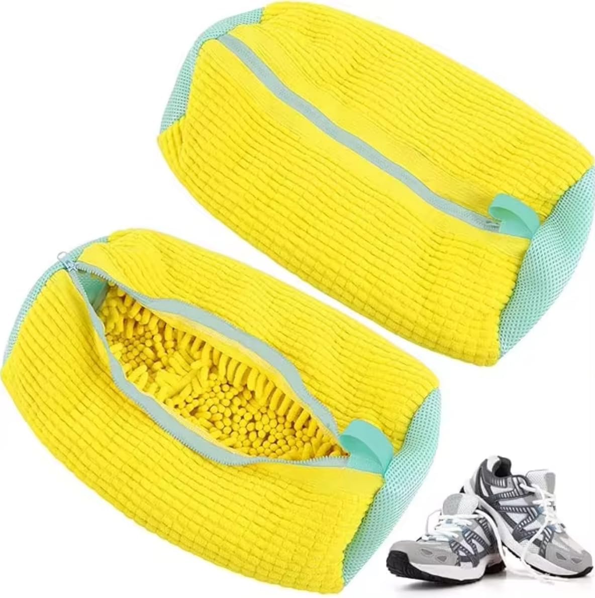 Durable Yellow Shoe Washing Bag Set