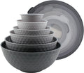 Mixing Bowls with Lids 12 Piece Nesting Set - Grey Prep Bowls