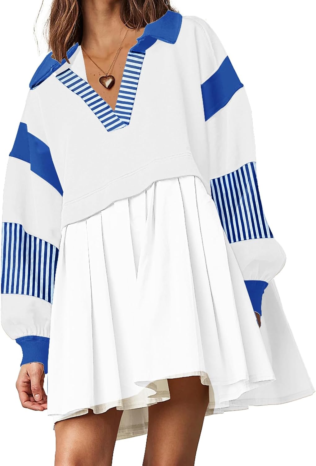 Oversized Casual Sweatshirt Dress for Women - Trendy Style