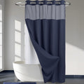 Heavyweight Dotted Waffle Weave Shower Curtain with Snap-in Liner