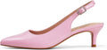 Low Kitten Heels Slingback Pumps - Comfortable Pointed Toe GENSHUO