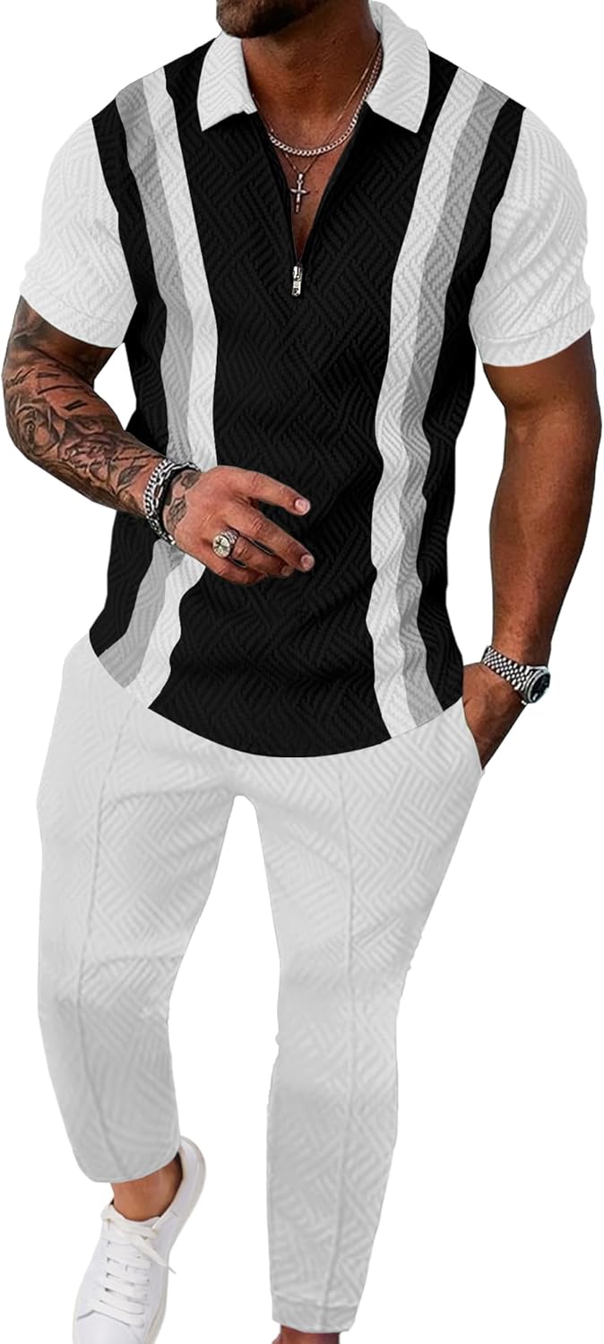 UOUA Mens Sweat Suits Set Tracksuit for Comfort and Style