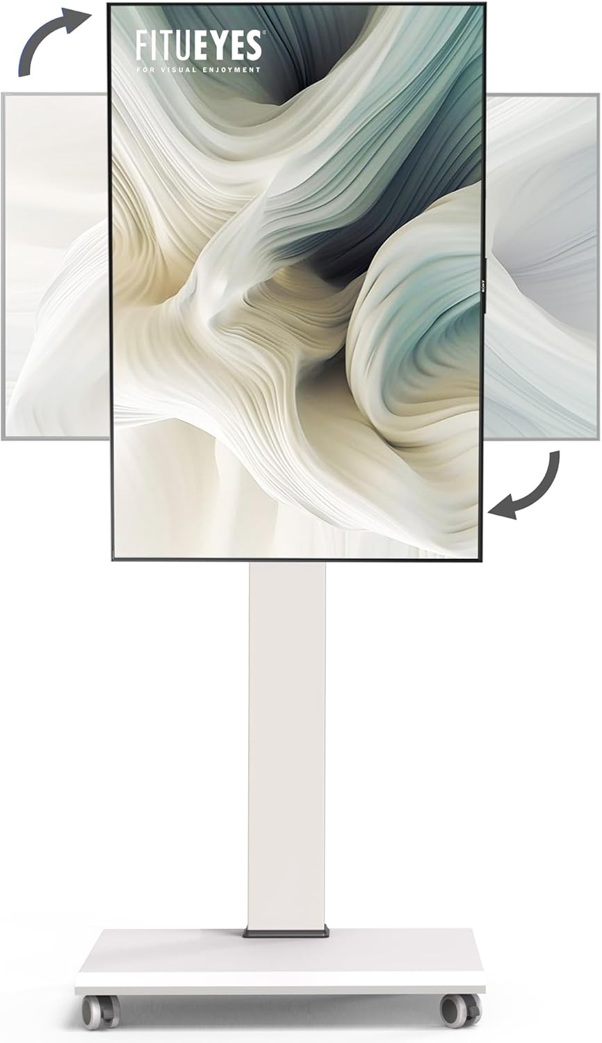 FITUEYES Rolling TV Stand for 32 to 75 Inch TVs on Wheels