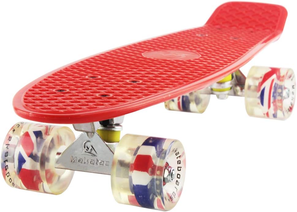 Meketec 22 Inch Mini Cruiser Skateboard for Kids and Beginners