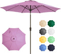 9FT Purple Patio Umbrella with Crank & Tilt - Large Rectangular Shade