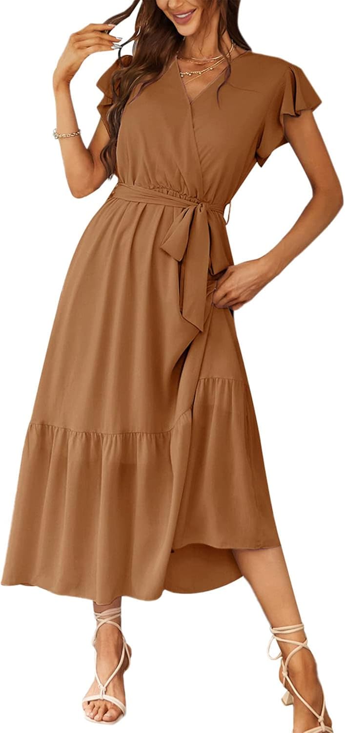 PRETTYGARDEN Women's Summer Floral Boho Maxi Dress for Weddings