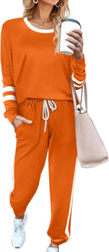 Womens Crewneck Sweatsuit 2 Piece Set - Comfortable Loungewear