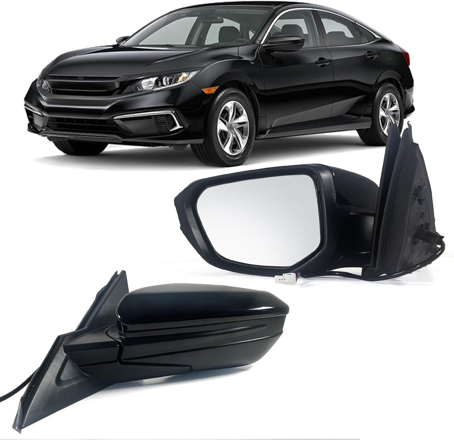 Left Driver Side Door Mirror for 2016-2021 Honda Civic Models