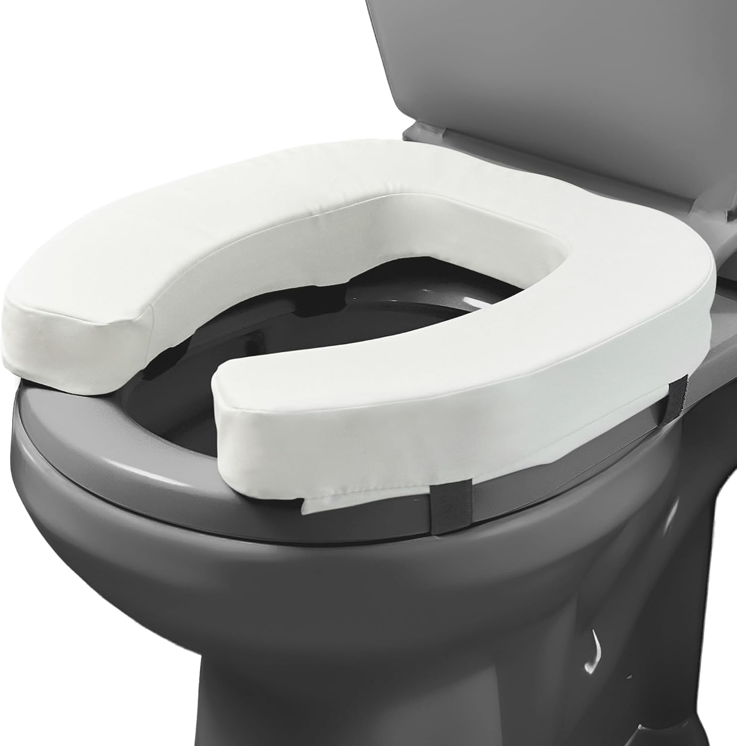 Lunderg Padded Toilet Seat Riser for Seniors - Adds 2 Inches