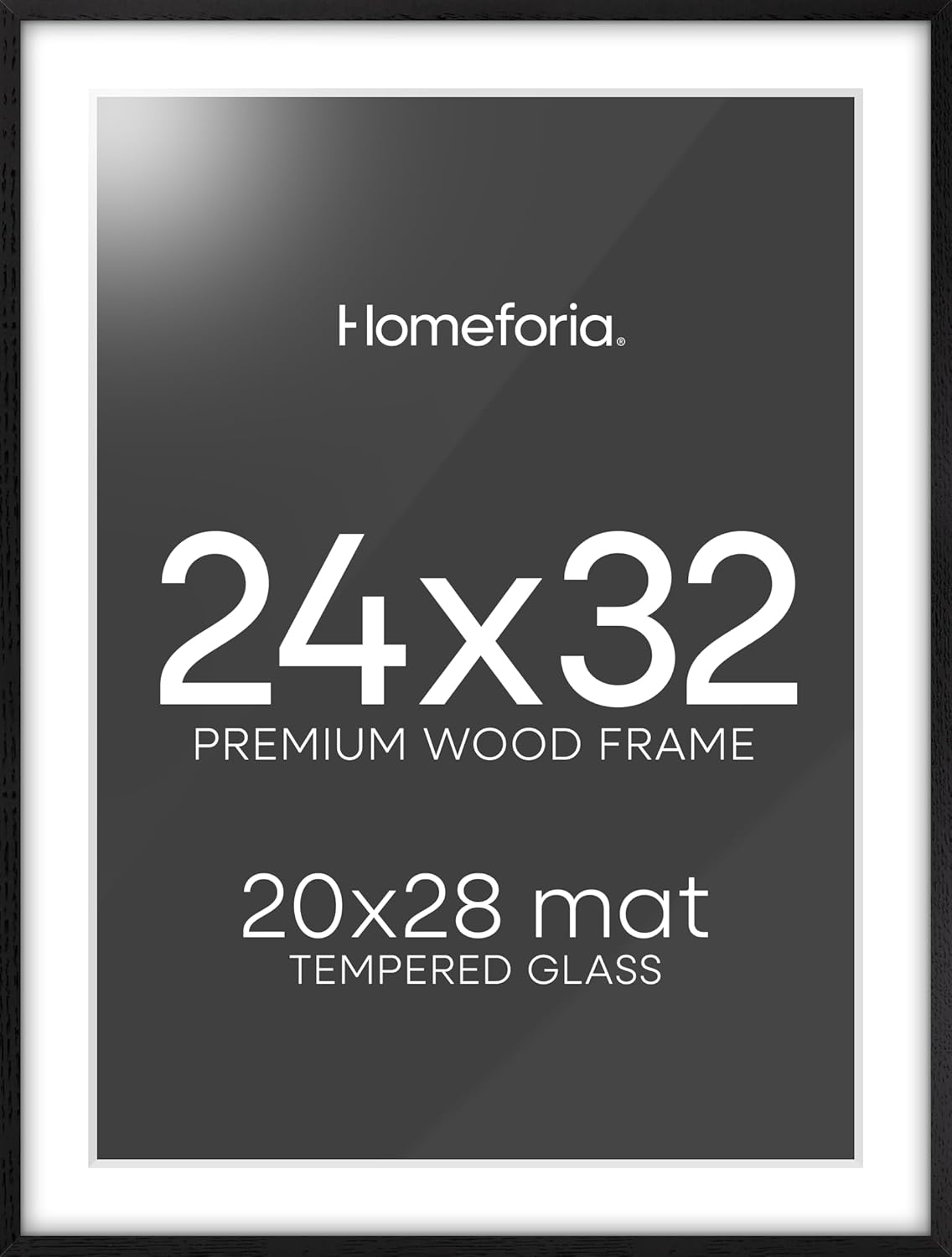 Homeforia Black Wood Frame 24x32 for Elegant Displays