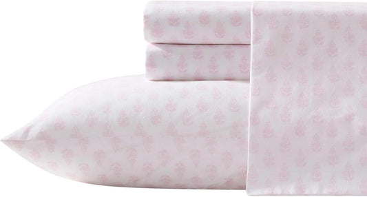 King Sheets Set - Lightweight Cotton Percale Bedding by Laura Ashley
