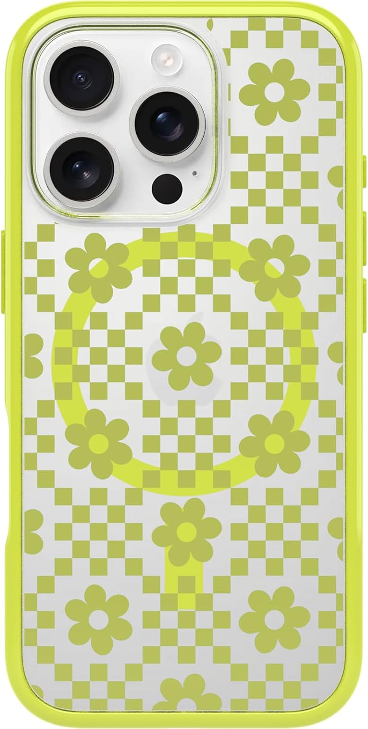 OtterBox iPhone 16 Pro Clear Case - Stylish Daisy Dance Design
