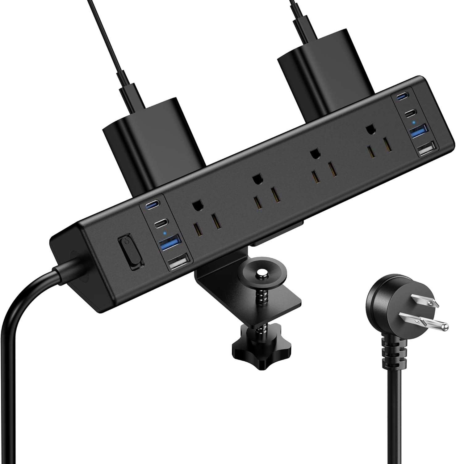 40W Fast Charging Station with Desk Clamp and 8 USB Ports