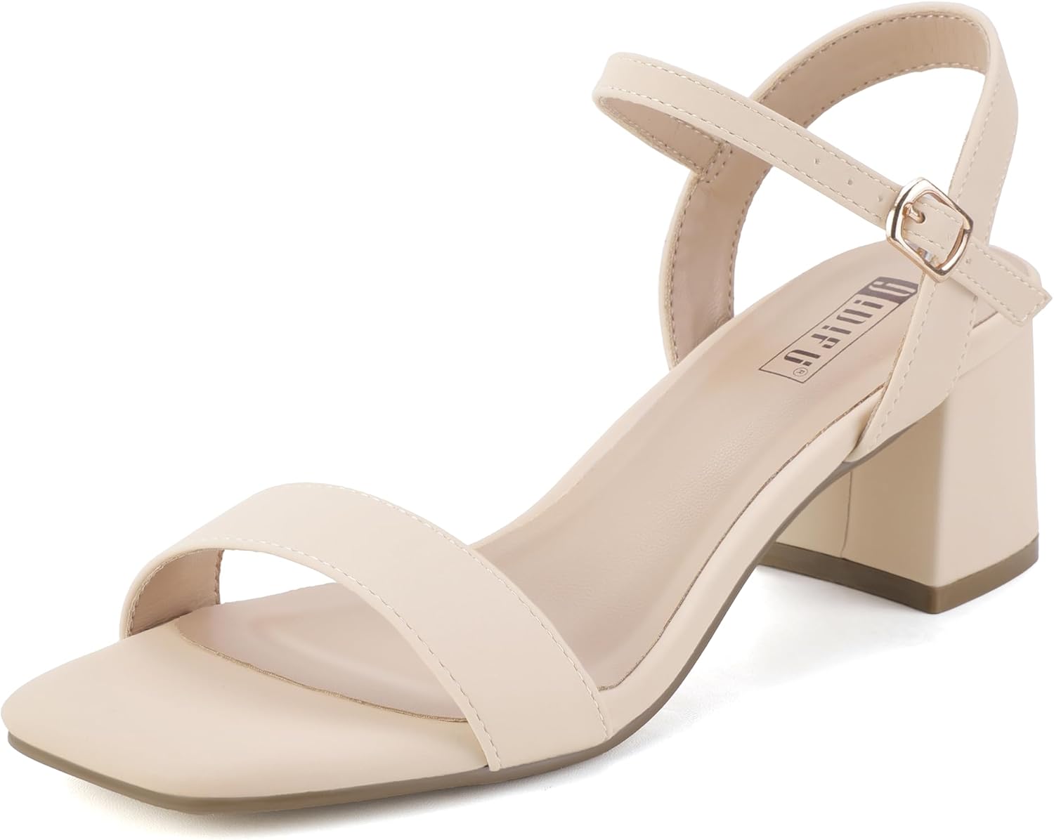 IDIFU IN2 Low Block Heels for Women Stylish Open Toe Sandals