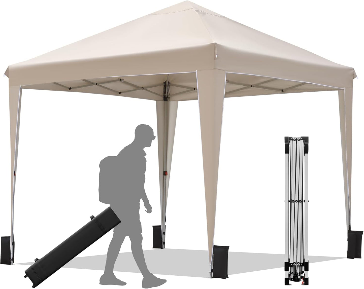 10x10 Pop-Up Canopy Tent with UV Protection and Waterproof Design
