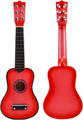 21 Inch 6-String Wooden Kids Guitar - Beginner Pink