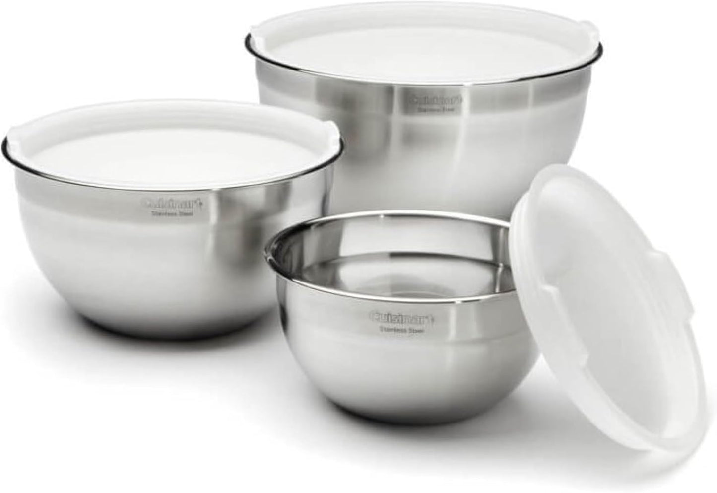 Cuisinart Mixing Bowl Set: Durable Stainless Steel 3-Piece Set