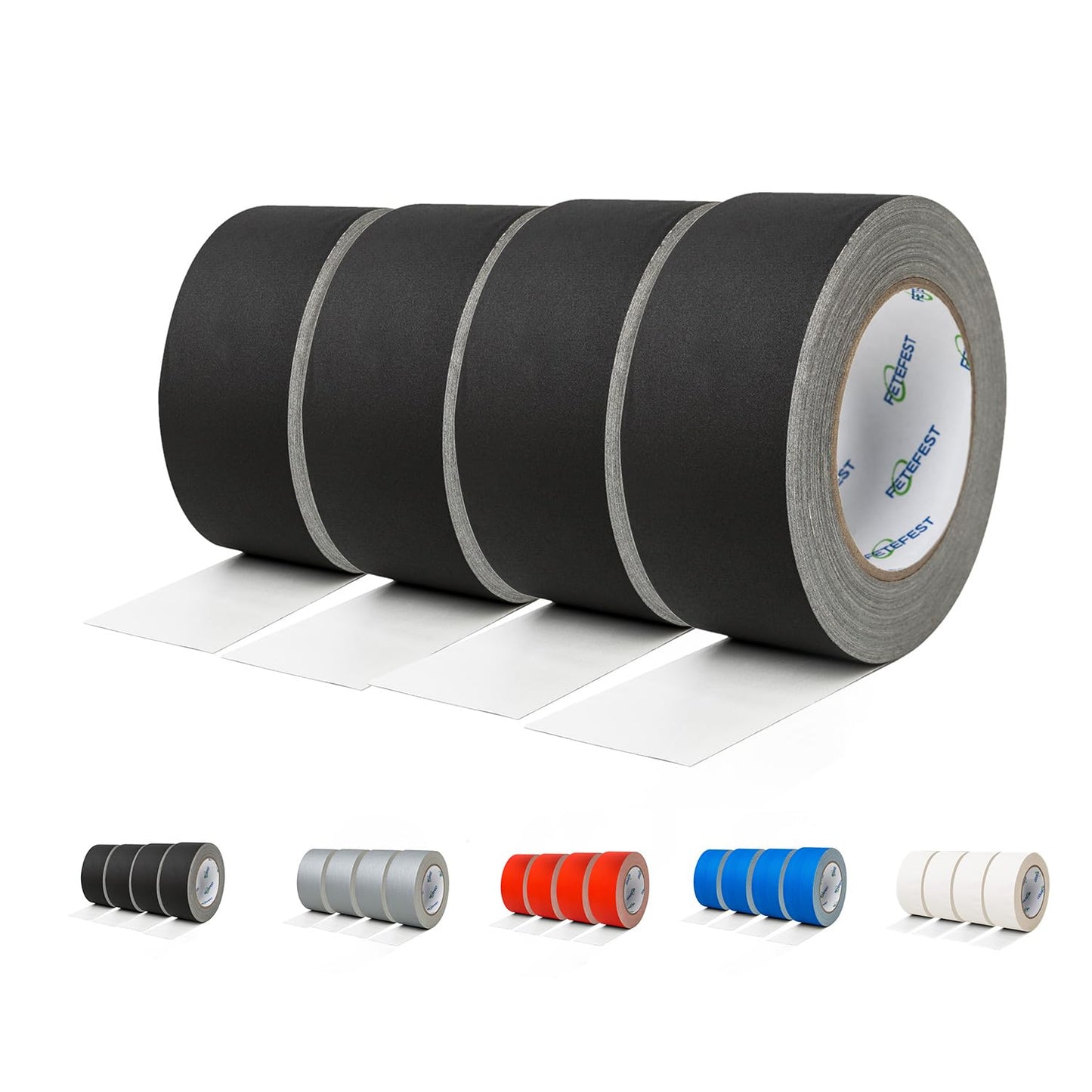 Gaffers Tape Black 4 Pack Heavy Duty 2in x 30Yards Each