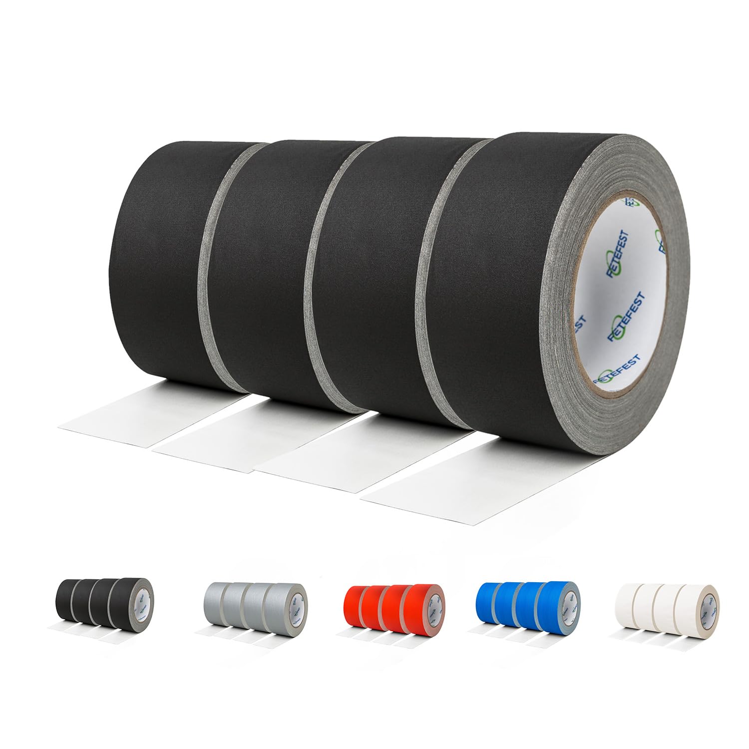 Gaffers Tape Black 4 Pack Heavy Duty 2in x 30Yards Each