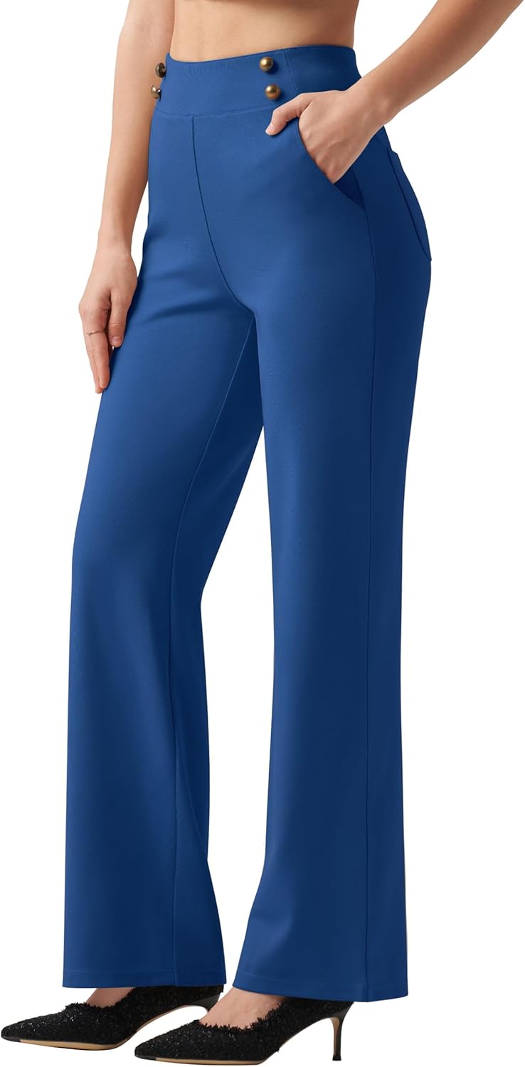 Willit Women's Wide Leg Dress Pants for Office and Casual Wear