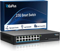 16 Ports 2.5Gb Unmanaged Ethernet Switch - Quiet High-Speed Hub