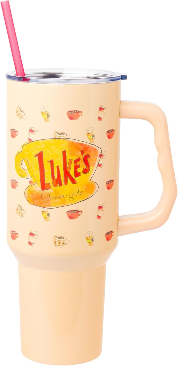 Gilmore Girls Tumbler with Handle and Straw for Hydration