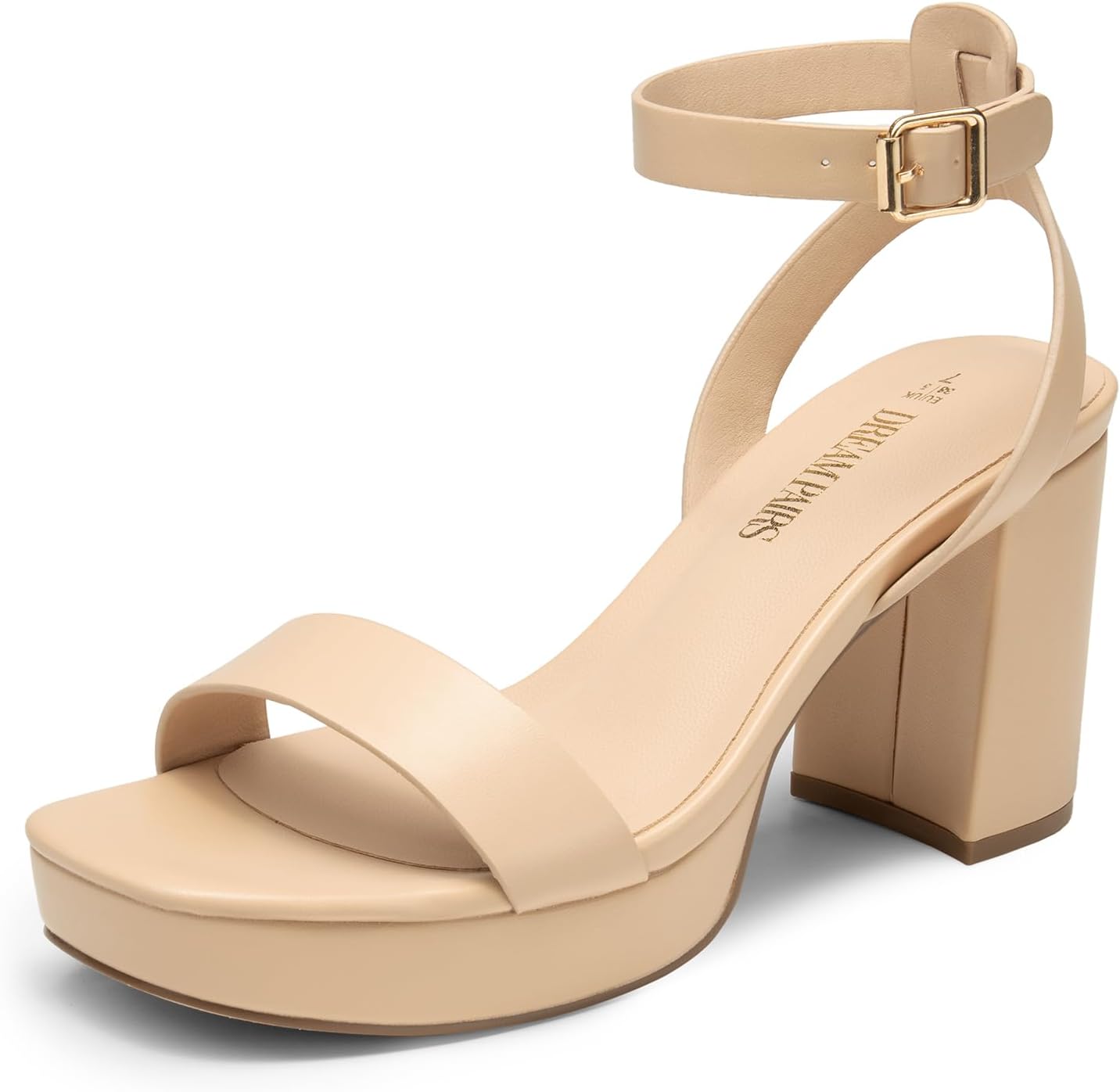 DREAM PAIRS Platform Heels for Women - Stylish Open Toe Design