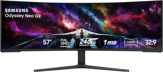 SAMSUNG Neo G9 Curved Gaming Monitor: Dual 4K UHD, 240Hz, 1ms