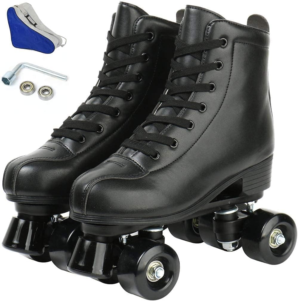 Jessie PU Leather Skates - Premium Adjustable Roller Skates