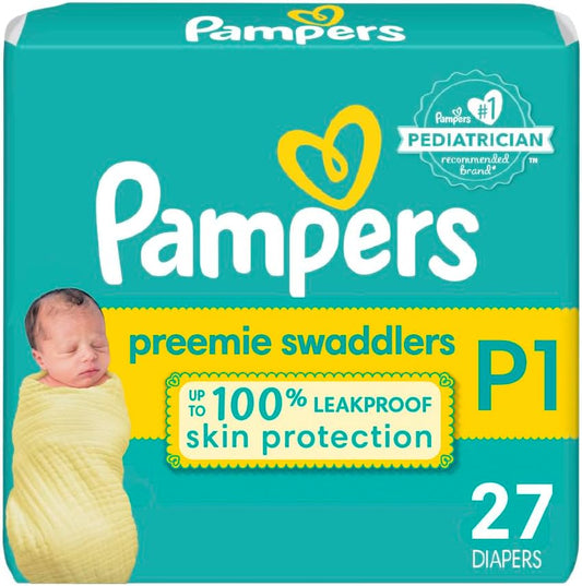 Ultra Absorbent Pampers Swaddlers - Size P1 | 27 Count
