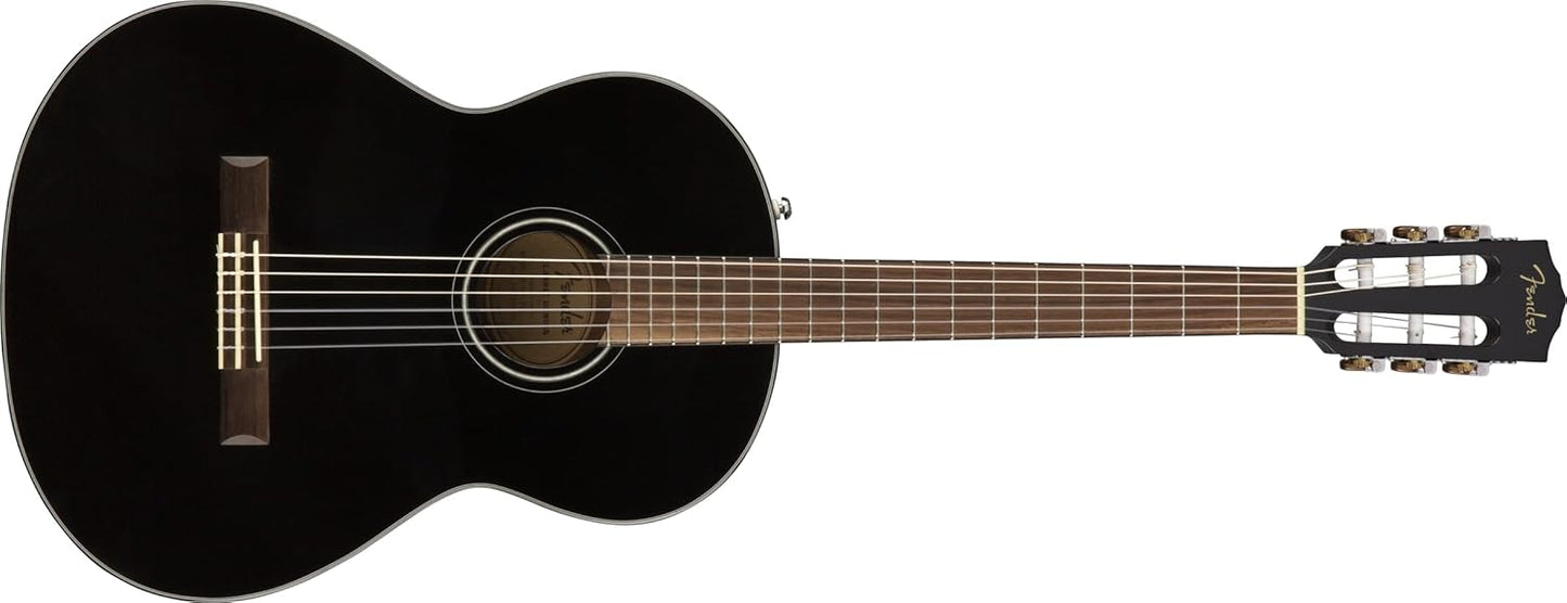 Fender CN-60S Concert Nylon Acoustic Guitar, Black