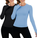 Women Compression Workout Tee 1/2/3 Pack - Tight Fit Dry-Fit
