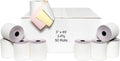 3 in x 65 ft 3-Ply White/Canary/Pink Cash Register Paper Rolls