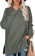 Glanzition Sweaters for Women Turtleneck Side Split (Style BQ3G)