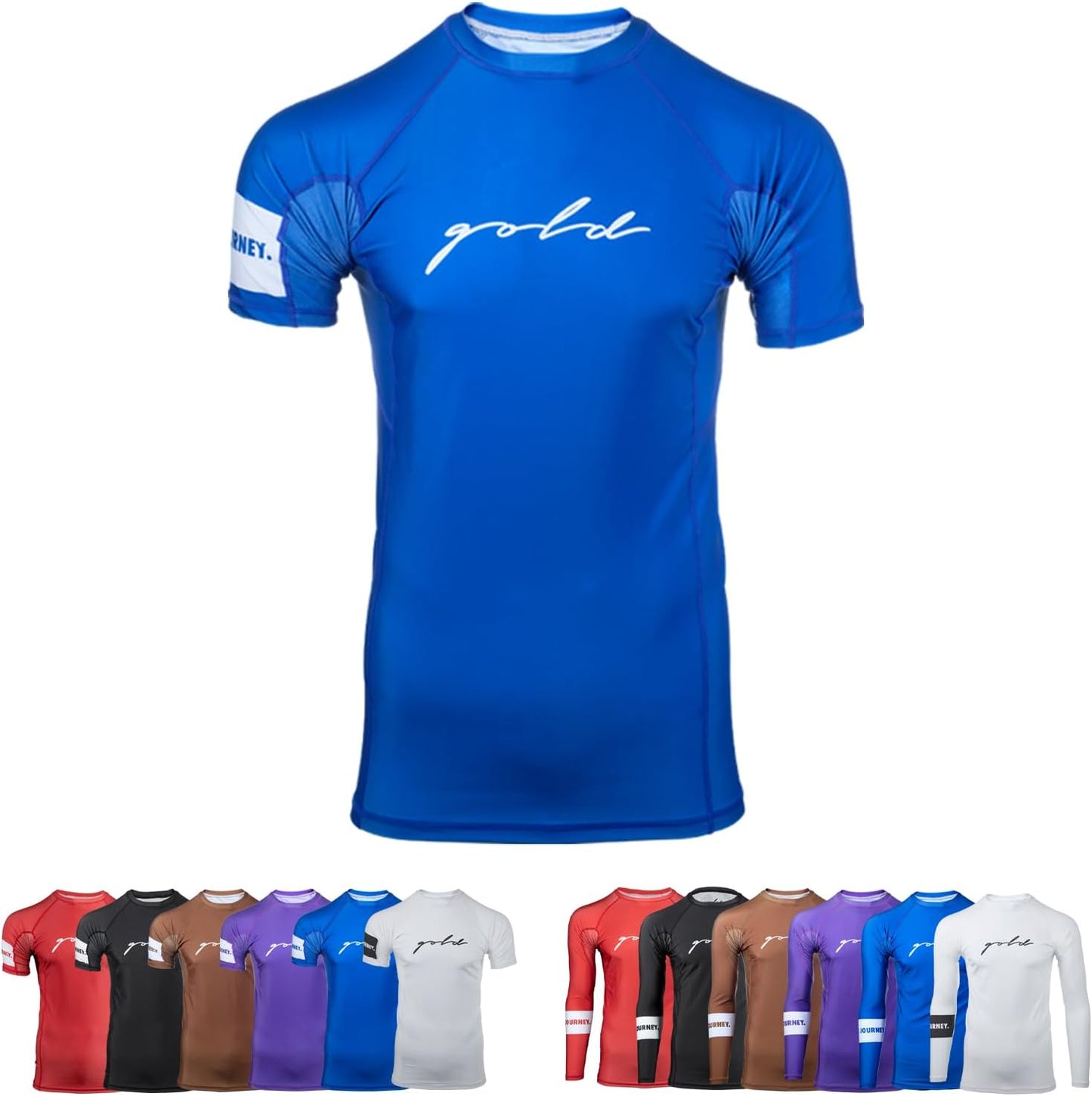 Gold BJJ Foundation Rash Guard for No-Gi and Gi Jiu Jitsu