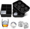 Premium Sphere & Square Ice Trays for Drinks - Reusable & BPA Free