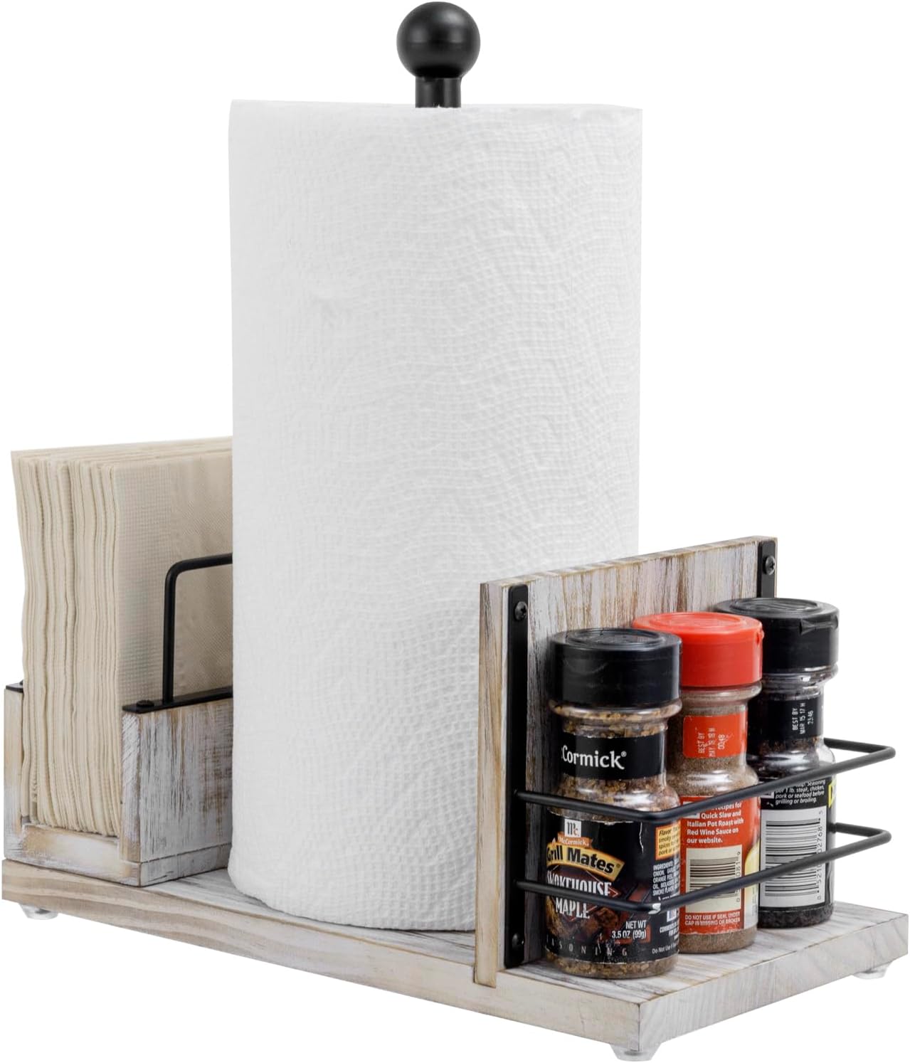 All-in-One Paper Towel Holder and Kitchen Caddy for Dining