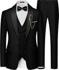 Men's Slim Fit 3 Piece Suit One Button Shawl Lapel - Sharp Fit