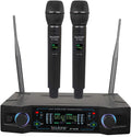Boytone Wireless Microphone System Dual UHF Mic Set - Reliable Range