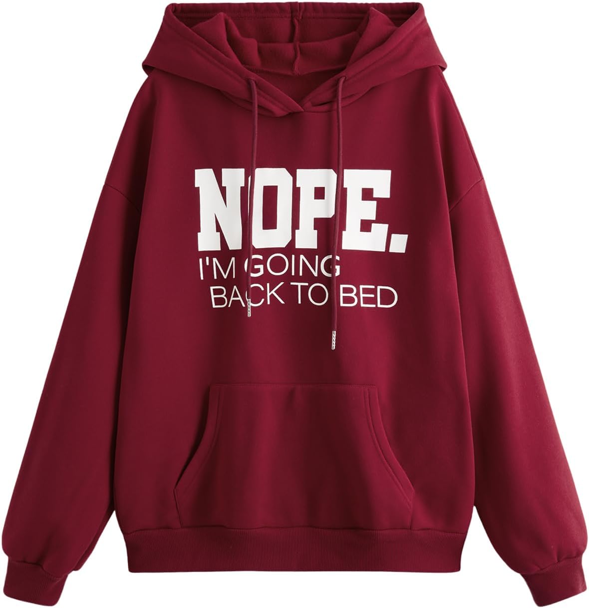 SHENHE Hooded Sweatshirt: Stylish slogan print