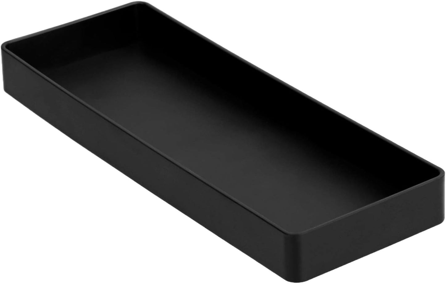 Basics Black Desk Organizer - Space-Saving Half Tray