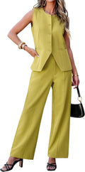 Vest Pants Suits for Women Dressy 2 Piece Pantsuit Set - Classic