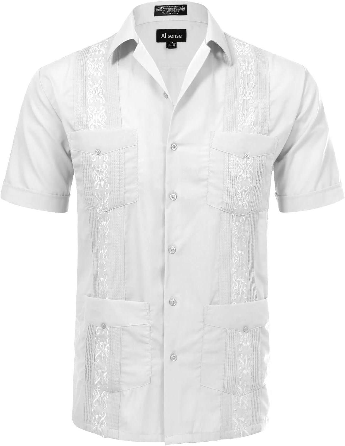 Allsense Men's Short-Sleeve Button-Down Cuban Guayabera Shirt Review